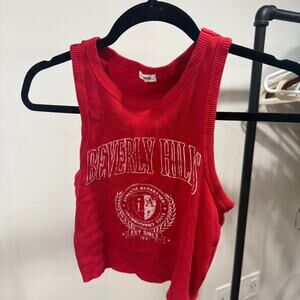 Garage Red Crop Top Tank Top
